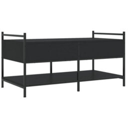 Berkfield Stylish Coffee Table Black 99X50X50 Cm Engineered Wood - thumbnail 8