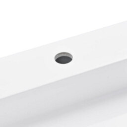 Vidaxl Wash Basin 120X46X11 Cm Mineral Cast/marble Cast White - thumbnail 9