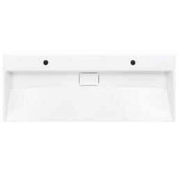 Vidaxl Wash Basin 120X46X11 Cm Mineral Cast/marble Cast White - thumbnail 4