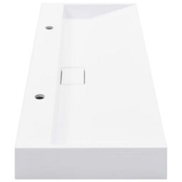 Vidaxl Wash Basin 120X46X11 Cm Mineral Cast/marble Cast White - thumbnail 6