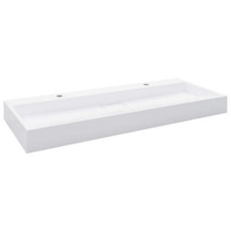 Vidaxl Wash Basin 120X46X11 Cm Mineral Cast/marble Cast White - thumbnail 5