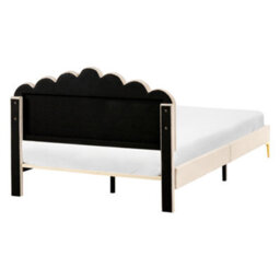 Beliani Bed Velvet Sauvian 140 X 200 Cm (Eu Double) Beige - thumbnail 6