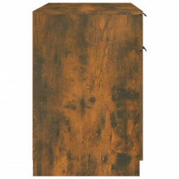 Berkfield Desk Smoked Oak 100X50X75 Cm Engineered Wood - thumbnail 8