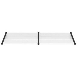 Berkfield Door Canopy Black And Transparent 239X90 Cm Polycarbonate - thumbnail 3