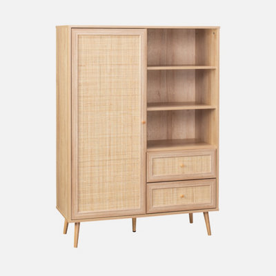Sweeek - 101.5Cm Sideboard With Wood Effect Natural 101.5X39X139 Cm - Boheme - image 1