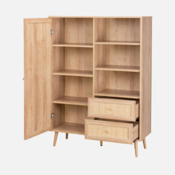 Sweeek - 101.5Cm Sideboard With Wood Effect Natural 101.5X39X139 Cm - Boheme - thumbnail 3