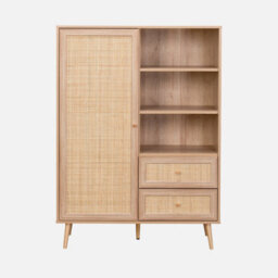 Sweeek - 101.5Cm Sideboard With Wood Effect Natural 101.5X39X139 Cm - Boheme - thumbnail 2