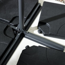 Furniturebox Uk Cantilever Grey Square Outdoor Parasol Only (No Base) - thumbnail 5