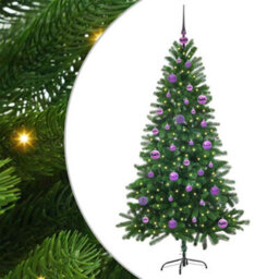 Vidaxl Christmas Tree With 150 Leds With Stand Green 150 Cm Pe - thumbnail 2