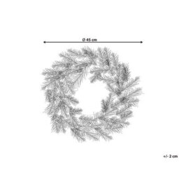 Beliani Snowy Christmas Wreath Led Albini Green 45 Cm - thumbnail 3