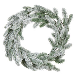 Beliani Snowy Christmas Wreath Led Albini Green 45 Cm - thumbnail 4