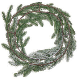 Beliani Snowy Christmas Wreath Led Albini Green 45 Cm - thumbnail 6