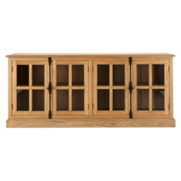 Orsina Open Shelf Grey Wood Sideboard, Spacious Storage Sideboard For Livingroom, Six Drawers Wooden Sideboard - thumbnail 6