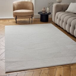 The Rugs Carmel Cream Abstract Area Rug And Runner Non Shedding, Stain Resistant, Soft - thumbnail 1