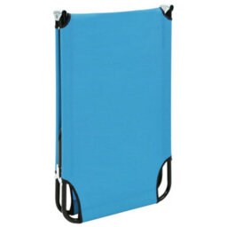 Berkfield Folding Sun Lounger Steel Turquoise Blue - thumbnail 6