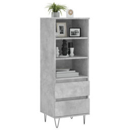 Berkfield Highboard Concrete Grey 40X36X110 Cm Engineered Wood - thumbnail 3
