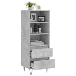 Berkfield Highboard Concrete Grey 40X36X110 Cm Engineered Wood - thumbnail 4
