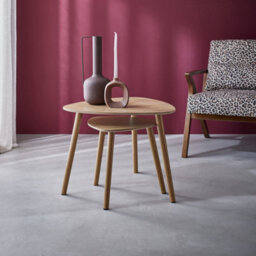Sweeek - Scandinavian Nesting Tables In Mdf Lena Natural 60X60X48 Cm - thumbnail 4