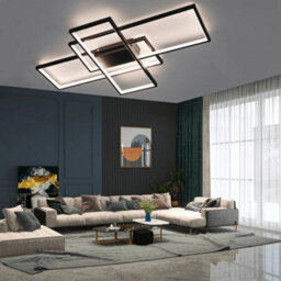 Modern Ceiling Lamp Livingroom Aluminum Acrylic Black - thumbnail 5