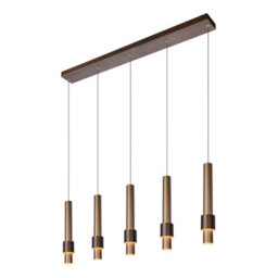 Lucide Margary Modern Pendant Light - Led Dim. - 5X4,2W 2700K - Coffee - thumbnail 6
