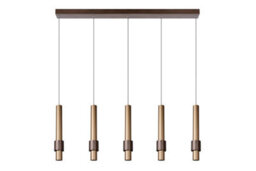Lucide Margary Modern Pendant Light - Led Dim. - 5X4,2W 2700K - Coffee - thumbnail 2