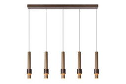 Lucide Margary Modern Pendant Light - Led Dim. - 5X4,2W 2700K - Coffee