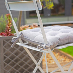 Harbour Housewares Square Garden Chair Seat Cushions - Grey - Pack Of 4 - thumbnail 7