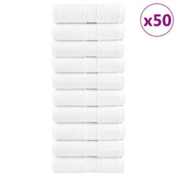 Berkfield Premium Guest Towels Solund 50Pcs White 30X50Cm 600Gsm