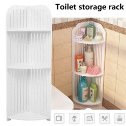 3-Tier Commodity Shelf Corner Bathtub Rack Bathroom Storage Rack Unit Organizer - thumbnail 4