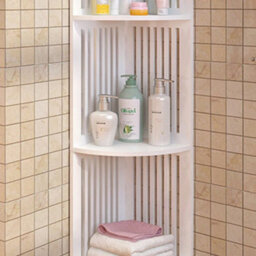 3-Tier Commodity Shelf Corner Bathtub Rack Bathroom Storage Rack Unit Organizer - thumbnail 5
