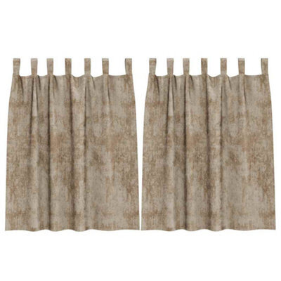 Berkfield Classic Curtain With Curtains 2 Pcs Champagne 140 X 140 Cm Velvet - image 1