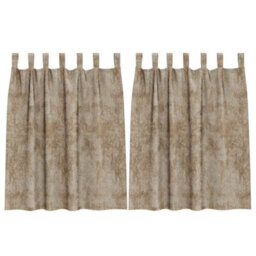 Berkfield Classic Curtain With Curtains 2 Pcs Champagne 140 X 140 Cm Velvet - thumbnail 1