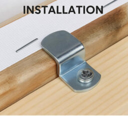 Sisi UK Canvas Offset Clips 9mm Pack Of 10 Metal Offset Bracket Frame Mounting Clips Picture Frame Hardware With Screws - thumbnail 3