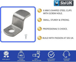 Sisi UK Canvas Offset Clips 9mm Pack Of 10 Metal Offset Bracket Frame Mounting Clips Picture Frame Hardware With Screws - thumbnail 6