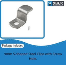 Sisi UK Canvas Offset Clips 9mm Pack Of 10 Metal Offset Bracket Frame Mounting Clips Picture Frame Hardware With Screws - thumbnail 5