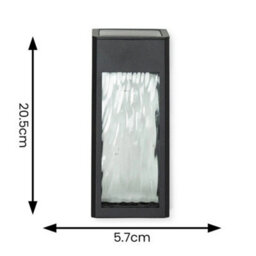 4X Black Wall Solar Lights Outdoor Garden Fence Lighting Multi Coloured White - thumbnail 2