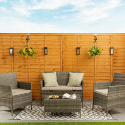 4X Black Wall Solar Lights Outdoor Garden Fence Lighting Multi Coloured White - thumbnail 3