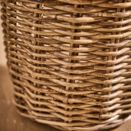 Dibor Traditional Style Large Log Storage Basket With Pu Leather Handles - thumbnail 5
