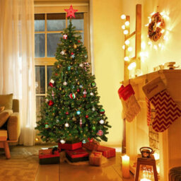 Alivio 6Ft Artificial Christmas Tree With Led Lights & Stand For Home Office Decoration - thumbnail 2