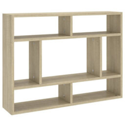 Berkfield Wall Shelf Sonoma Oak 75X16X55 Cm Engineered Wood - thumbnail 2
