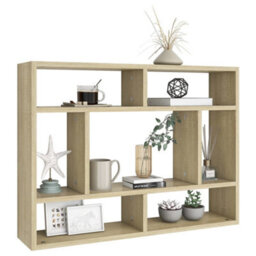 Berkfield Wall Shelf Sonoma Oak 75X16X55 Cm Engineered Wood - thumbnail 3