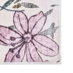 Wyld And Coco Multicolour Floral Area Rug 140 X 200 Cm - Low Pile, Anti-Slip, Underfloor Heating Safe - thumbnail 6