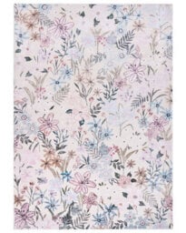 Wyld And Coco Multicolour Floral Area Rug 140 X 200 Cm - Low Pile, Anti-Slip, Underfloor Heating Safe - thumbnail 1