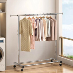 Heavy Duty Stainless Steel Clothes Rail Hanging Rack Garment Display Stand Wheel - thumbnail 5