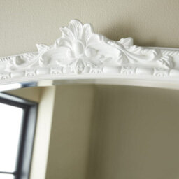 The Online Mirror Shop Leaner Mirror Mayfair Antique Arched Shape With White Frame- H 173Cm X W 104Cmx D 4Cm For Hanging In Living Room Or Bedroom - thumbnail 3