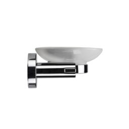 Croydex Flexi-Fix Metra White Silver Effect Zinc Alloy Soap Dish & Holder - thumbnail 4