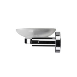 Croydex Flexi-Fix Metra White Silver Effect Zinc Alloy Soap Dish & Holder - thumbnail 3