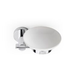 Croydex Flexi-Fix Metra White Silver Effect Zinc Alloy Soap Dish & Holder - thumbnail 2