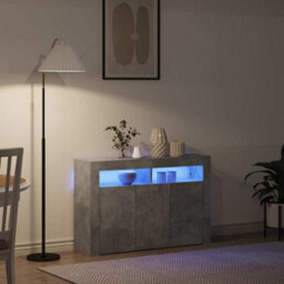 Vidaxl Sideboard Concrete Grey 116 X 30 X 75 Cm Engineered Wood - thumbnail 5