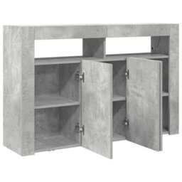 Vidaxl Sideboard Concrete Grey 116 X 30 X 75 Cm Engineered Wood - thumbnail 6